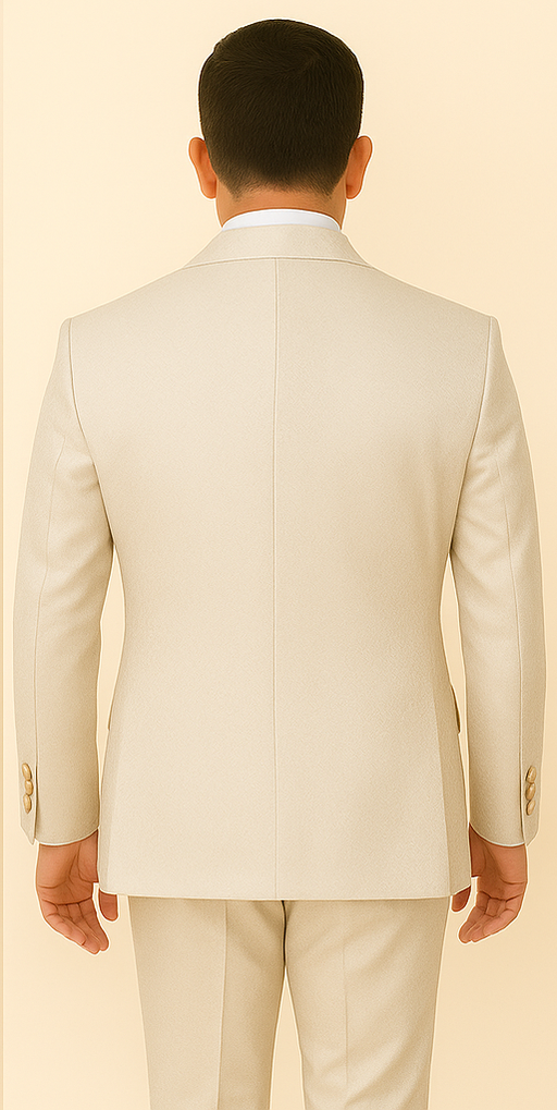 Rossi Man FORD RM1913 – Slim Fit 3-Piece Suit for Men in Off-White | Classic Style for Formal Occasions