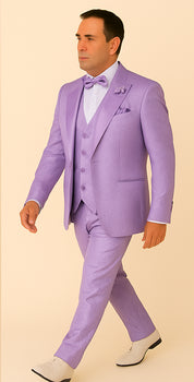 Rossi Man FORD RM1914 – Men's 3-Piece Slim Fit Suit in Purple | Timeless Modern Formalwear