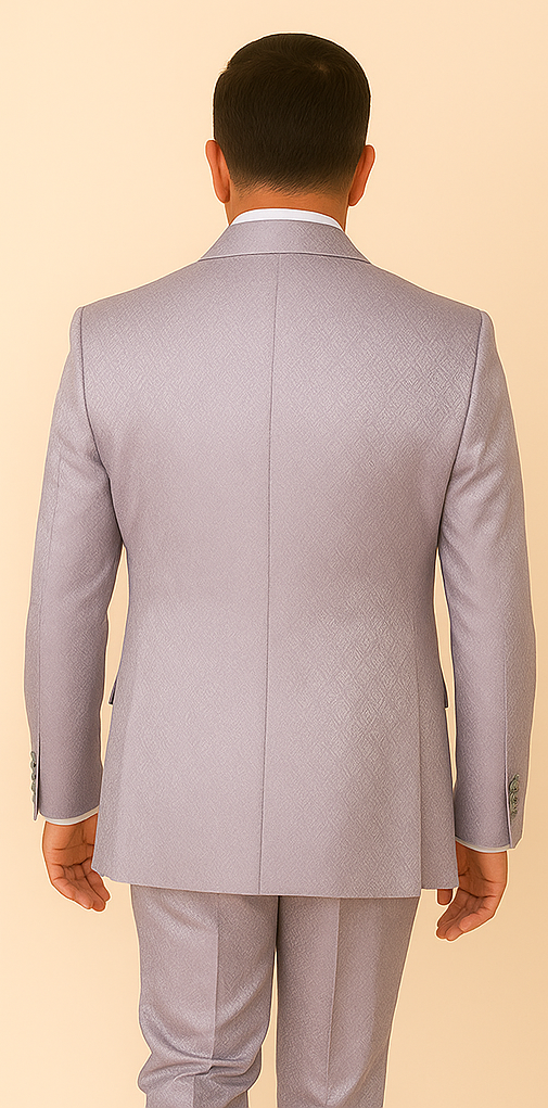 Rossi Man FORD RM1915 – Men's Slim Fit 3-Piece Suit in Silver