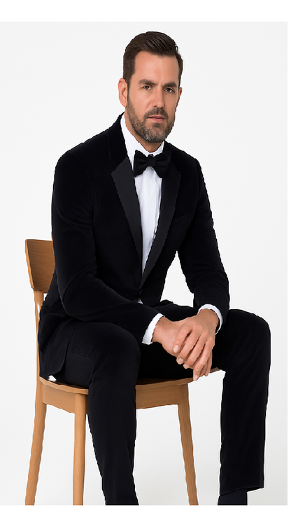 Black Men’s Suit – Rossi Man Leo RM1575 with Modern Sleek Fit - Image 2