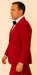 Velvet Fabric Suit - Red Blazer + Pants in Velvet Fabric Rossiman Christmas Holiday Suit