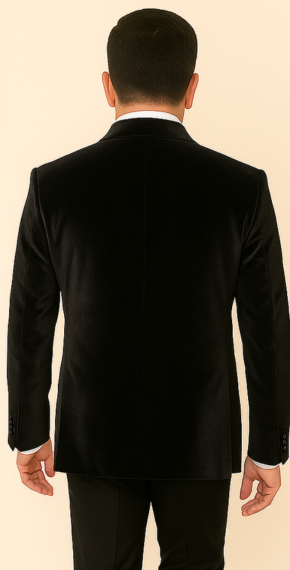 Rossi Man LEO RM1600 – Black Slim Fit 3-Piece Suit for Men | Timeless Classic Formalwear