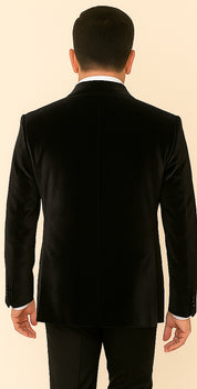Rossi Man LEO RM1600 – Black Slim Fit 3-Piece Suit for Men | Timeless Classic Formalwear