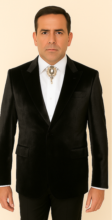 Rossi Man LEO RM1600 – Black Slim Fit 3-Piece Suit for Men | Timeless Classic Formalwear
