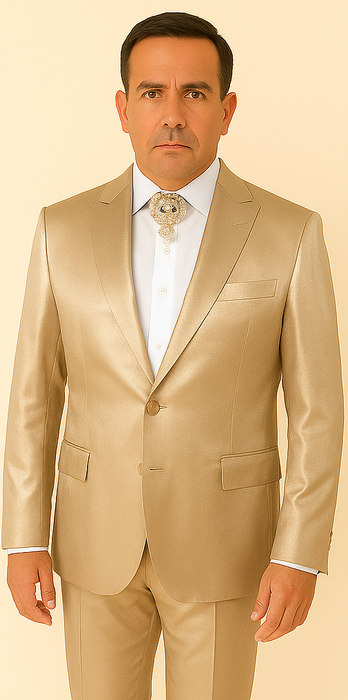 Rossi Man LEO RM1609 – Cream 3-Piece Slim Fit Suit for Men | Sophisticated Formalwear for Special Occasions