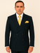 Rossi Man Double-Breasted 2-on-6 Suit – Elegant Men's Formalwear with Flat Front Trousers