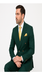Rossi Man RM1190 – Milano Collection Slim Fit Men’s Suit in Bold Green