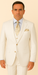 Rossi Man BOND RM1770 Slim Fit 3-Piece White Suit – 1-Button Peak Lapel, Stylish Men’s Formalwear