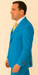 Rossi Man BOND RM1776 Slim Fit 3-Piece Suit – Tailored Turquoise Blue Suit for Formal Occasions