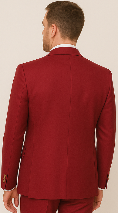 Rossi Man Bond Collection RM1777 – Premium Red Slim Fit 3-Piece Suit for Men