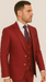 Rossi Man Bond Collection RM1777 – Premium Red Slim Fit 3-Piece Suit for Men