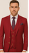Rossi Man Bond Collection RM1777 – Premium Red Slim Fit 3-Piece Suit for Men
