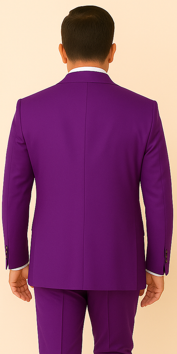 Rossi Man BOND RM1778 Slim Fit 3-Piece Purple Suit – Elegant Tailored Suit for Men