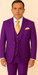 Rossi Man BOND RM1778 Slim Fit 3-Piece Purple Suit – Elegant Tailored Suit for Men