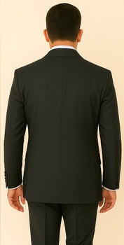 Rossi Man BOND RM1779 Slim Fit 3-Piece Black Suit – Tailored Formalwear for Men