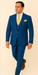 Rossi Man BOND RM1780 Slim Fit 3-Piece Suit – Modern Royal Blue Suit for Men