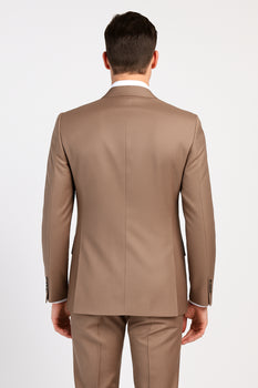 Men’s Modern Formal Suit – Rossi Man Max Slim Fit 3-Piece in Solid Mocha | RM1172