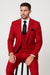 Rossi Man Max Slim Fit Formal Suit – 3-Piece Set in Bold Solid Red | RM1191