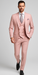 Rossi Man MAX RM1203 Slim Fit 3-Piece Suit – Stylish Solid Pink Formalwear for Men