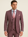 Rossi Man MAX RM1381 Slim Fit 3-Piece Suit – Modern Tailored Solid Raspberry Suit for Men