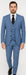 Rossi Man MAX RM1387 Slim Fit 3-Piece Suit – Stylish Solid Blue Formalwear for Men