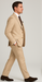 Rossi Man Max RM1391 – Slim Fit 3-Piece Men’s Suit in Solid Beige