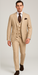 Rossi Man Max RM1391 – Slim Fit 3-Piece Men’s Suit in Solid Beige