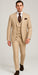 Rossi Man Max RM1391 – Slim Fit 3-Piece Men’s Suit in Solid Beige