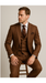 Rossi Man Max RM1392 – Slim Fit 3-Piece Men’s Suit in Solid Brown