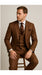 Rossi Man Max RM1392 – Slim Fit 3-Piece Men’s Suit in Solid Brown