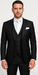 Rossi Man MAX RM1712 Slim Fit 3-Piece Suit – Stylish Black Formalwear for Men