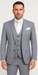 Rossi Man MAX RM1726 Slim Fit 3-Piece Suit – Elegant Grey Pinstripe Formal Suit for Men