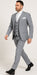 Rossi Man MAX RM1726 Slim Fit 3-Piece Suit – Elegant Grey Pinstripe Formal Suit for Men