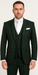 Rossi Man MAX RM1727 Slim Fit 3-Piece Suit – Stylish Tailored Green Pinstripe Suit for Men