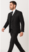 Rossi Man Max RM1728 – Slim Fit 3-Piece Men’s Suit in Black Stripe