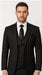 Rossi Man Max RM1728 – Slim Fit 3-Piece Men’s Suit in Black Stripe
