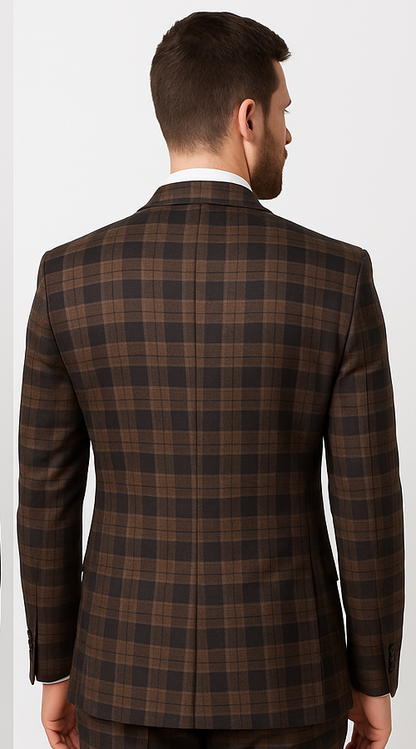 Brown Slim Fit 3-Piece Suit – Rossi Man Max Men’s Formalwear | RM1735 - Image 4