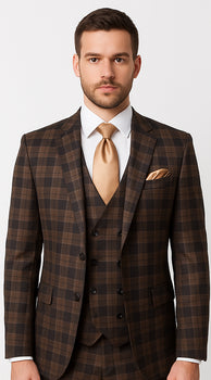 Brown Slim Fit 3-Piece Suit – Rossi Man Max Men’s Formalwear | RM1735 - Image 5