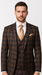 Brown Slim Fit 3-Piece Suit – Rossi Man Max Men’s Formalwear | RM1735