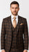 Brown Slim Fit 3-Piece Suit – Rossi Man Max Men’s Formalwear | RM1735