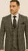 Rossi Man RM1742 – Max Collection Stylish Slim Fit Men’s Suit in Brown