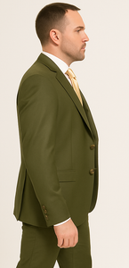 Rossi Man MAX RM1775 Slim Fit 3-Piece Suit – Sophisticated Tailored Olive Green Suit for Men