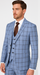 Rossi Man MAX RM1822 Slim Fit 3-Piece Suit – Premium Light Blue & Brown Plaid Formal Suit for Men