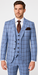 Rossi Man MAX RM1822 Slim Fit 3-Piece Suit – Premium Light Blue & Brown Plaid Formal Suit for Men