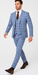 Rossi Man MAX RM1822 Slim Fit 3-Piece Suit – Premium Light Blue & Brown Plaid Formal Suit for Men