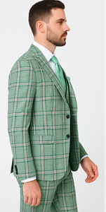 Rossi Man MAX RM1825 Slim Fit 3-Piece Mint Green Suit – Modern Formalwear for Men