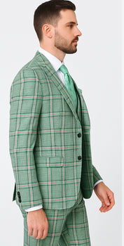 Rossi Man MAX RM1825 Slim Fit 3-Piece Mint Green Suit – Modern Formalwear for Men