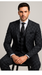 Rossi Man Max RM1837 – Men’s Slim Fit Tailored 3-Piece Suit in Black
