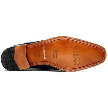 Marco Di Milano Rovigo Men's Shoes Cognac Exotic Crocodile Skin Single Monk-strap Loafers - Image 10
