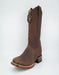 Los Altos Men's Rage Walnut Wide Square Toe Pull Up Tube Leather Boot